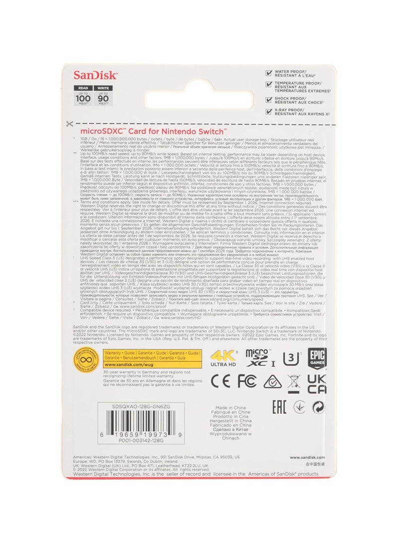 Sandisk - 128GB microSDXC-Card Licensed for Nintendo-Switch, UHS-I, Read speeds up to 100MB/s and write speeds up to 90MB/s,Fortnite Edition - SDSQXAO-128G-GN6ZG 128 GB - Image 1