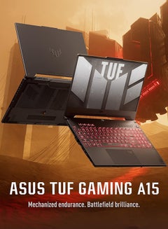 أسوس كمبيوتر محمول TUF Gaming A15 FA507NV-LP023W بشاشة مقاس 15.6 بوصة، ومعالج AMD Ryzen 7 7735HS/ذاكرة وصول عشوائي سعة 16 جيجابايت/محرك أقراص SSD سعة 512 جيجابايت/بطاقة رسومات Nvidia Geforce RTX4060 سعة 8 جيجابايت/نظام التشغيل Windows 11 Home  - Image 2