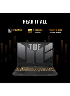 ASUS TUF Gaming A15 FA507UV-916512G Gaming Laptop With 15.6-Inch 144Hz Display, AMD Ryzen 9 Processor/16GB RAM/ 512GB SSD/8GB Nvidia Geforce RTX 4060 Graphics Card/Windows 11 Home English/Arabic Mecha Gray  - Image 5