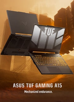 ASUS TUF Gaming A15 FA507UV-916512G Gaming Laptop With 15.6-Inch 144Hz Display, AMD Ryzen 9 Processor/16GB RAM/ 512GB SSD/8GB Nvidia Geforce RTX 4060 Graphics Card/Windows 11 Home English/Arabic Mecha Gray  - Image 2