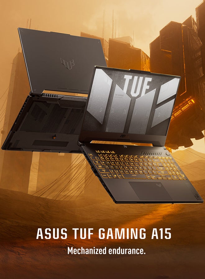 ASUS - TUF Gaming A15 FA507UV-916512G Gaming Laptop With 15.6-Inch 144Hz Display, AMD Ryzen 9 Processor/16GB RAM/ 512GB SSD/8GB Nvidia Geforce RTX 4060 Graphics Card/Windows 11 Home English/Arabic Mecha Gray - Image 1