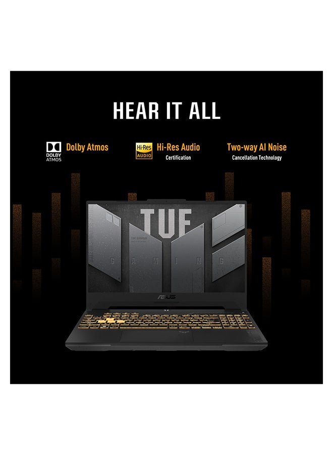 ASUS - TUF Gaming A15 FA507UV-916512G Gaming Laptop With 15.6-Inch 144Hz Display, AMD Ryzen 9 Processor/16GB RAM/ 512GB SSD/8GB Nvidia Geforce RTX 4060 Graphics Card/Windows 11 Home English/Arabic Mecha Gray - Image 1