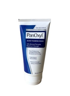 Acne Foaming Wash Benzoyl Peroxide 10% Maximum Strength Antimicrobial, 5.5 Oz 156grams
