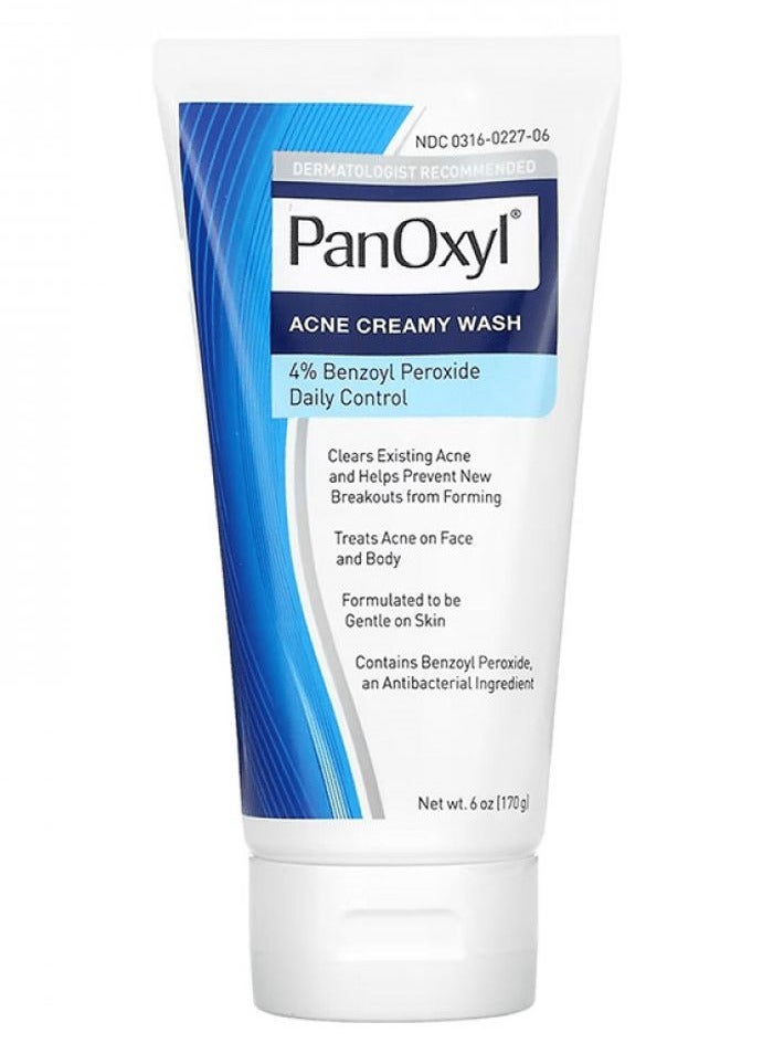 PanOxyl - Benzoyl Peroxide 4% Acne Creamy Wash White 170grams - Image 1