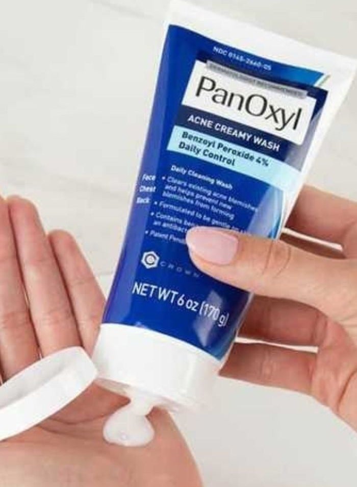 PanOxyl - Benzoyl Peroxide 4% Acne Creamy Wash White 170grams - Image 1