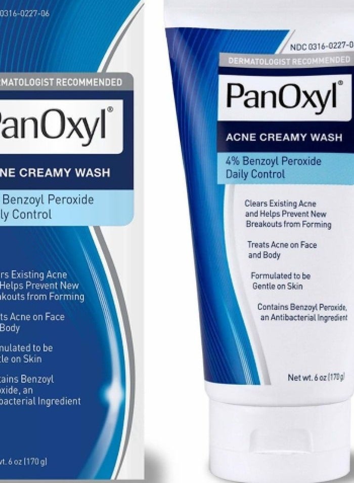 PanOxyl - Benzoyl Peroxide 4% Acne Creamy Wash White 170grams - Image 1