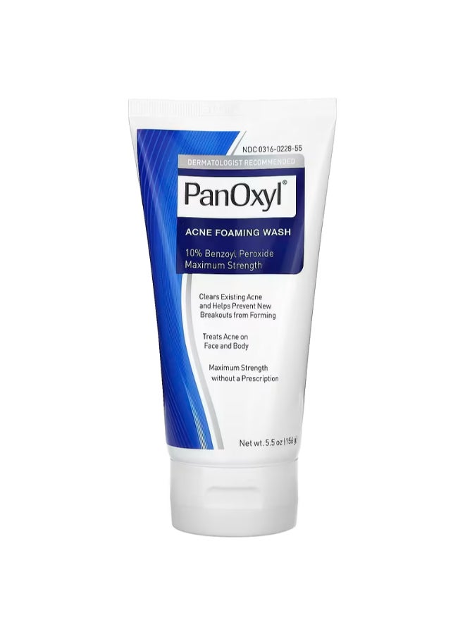 PanOxyl - Benzoyl Peroxide 10% Acne Foaming Wash White 156grams - Image 1