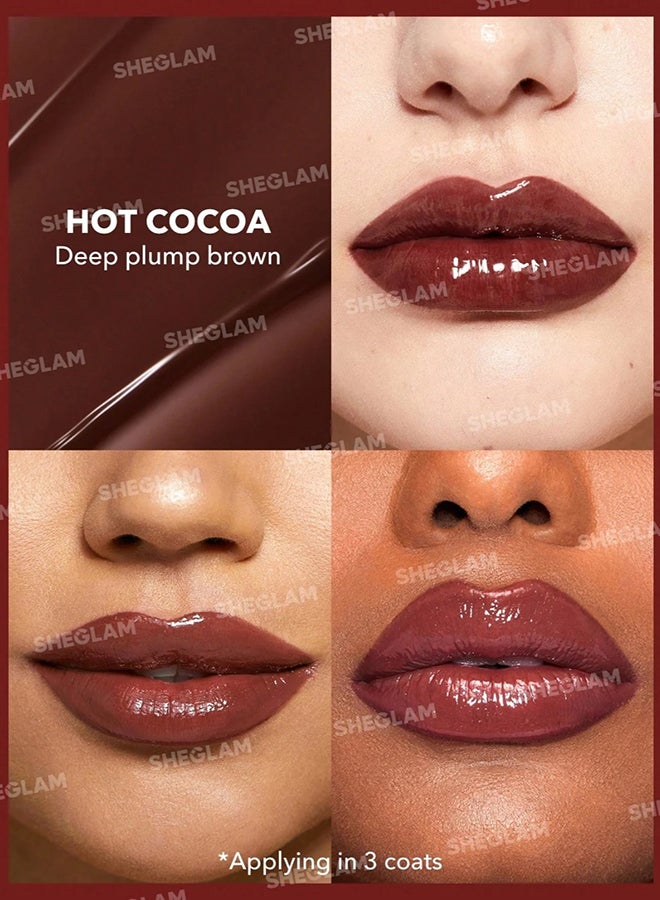 SHEGLAM - Pout-Perfect Shine Lip Plumper Hot Cocoa - Image 1