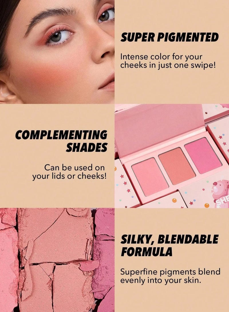SHEGLAM Sweet Cheeks Blush Trio - Private Cabana Multicolour - Image 5