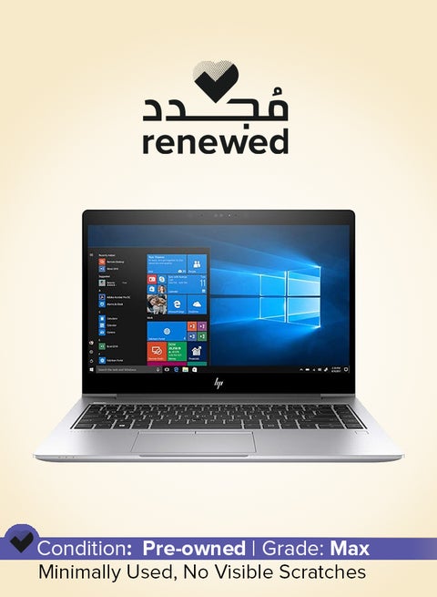 Renewed - EliteBook 840 G5 Laptop With 14-Inch HD Display,Intel Core i7/Quad Core/8th Gen/16GB DDR4 RAM/512GB SSD/Windows 10 Pro English Silver