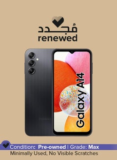 Renewed - Galaxy A14 Dual Sim Black 4GB RAM 64GB 4G - International Version