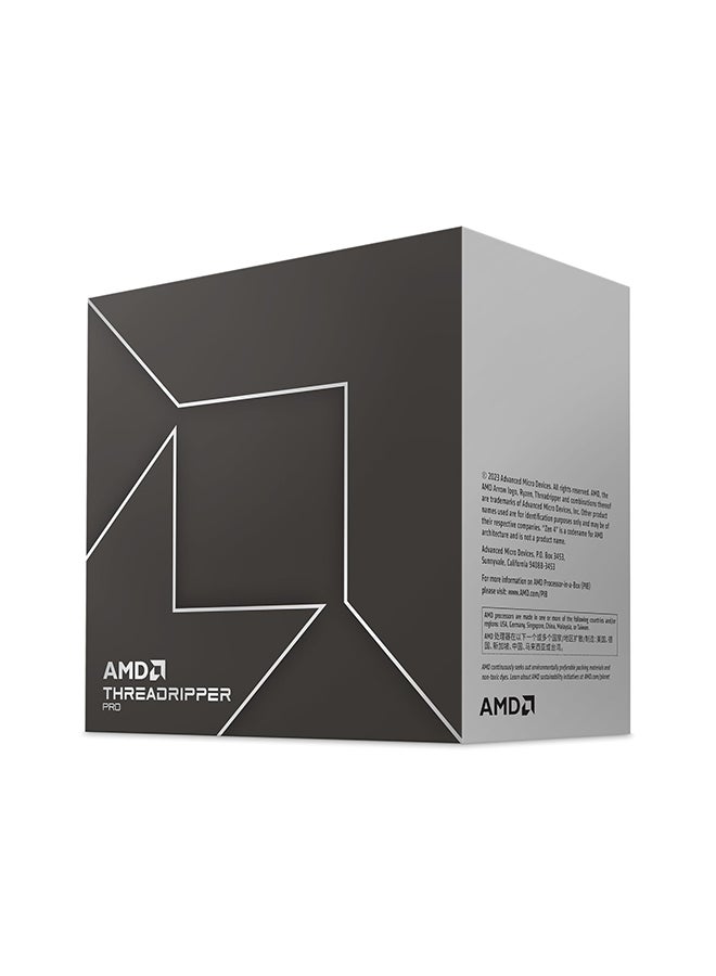 AMD - Ryzen Threadripper PRO 7995WX 2.5 GHz sTR5 Processor, 96 Cores & 192 Threads, 5.1GHz Max Turbo Frequency, 384MB L3 Cache, 8-CH DDR5 ECC Memory, Up to 5200MT/s, Zen 4 Arc Gunmetal - Image 1