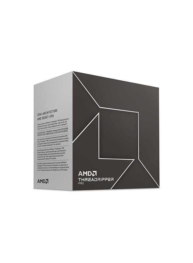 AMD - Ryzen Threadripper PRO 7995WX 2.5 GHz sTR5 Processor, 96 Cores & 192 Threads, 5.1GHz Max Turbo Frequency, 384MB L3 Cache, 8-CH DDR5 ECC Memory, Up to 5200MT/s, Zen 4 Arc Gunmetal - Image 1