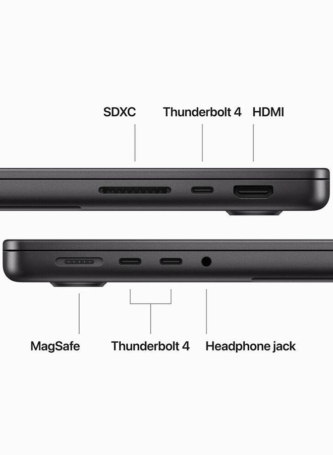 أبل - Macbook Pro 14.2-inch M3 Pro Chip 12-Core CPU 18-Core GPU 36GB Memory 1TB SSD/Integrated Graphics English Space Black - Image 1