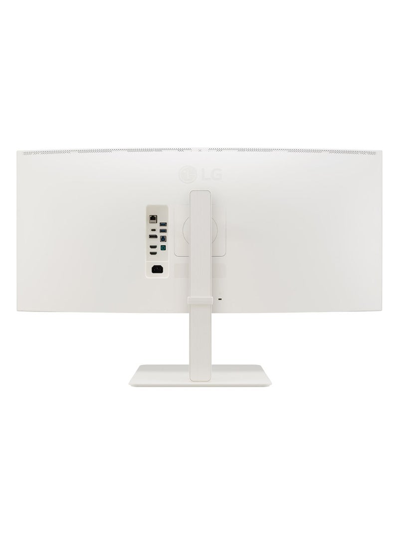 38 Inch UltraWide QHD+ Curved Monitor, 144hz 1ms Nano IPS, Borderless, height and stand Adjustable, Ambient Light Sensor, Adaptive Sync, NVIDIA G-SYNC Compatible, AMD FreeSync, Build-in speaker (MaxxAudio)SW-OnScreen Control (Screen Split, My Display Presets, PIP), USB 3.0, 4 x USB 3.0 downstream, 2 x USB Type-C, LAN, 2 x HDMI, DisplayPort pictogram White