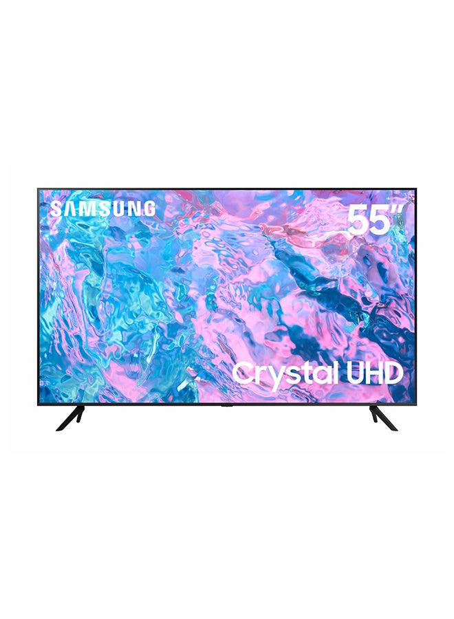 Samsung - 55Inch Crystal UHD 4K Smart TV 2023 UA55CU7000UXZN  JVC Soundbar 55CU7000+TH-N322B Black - Image 1