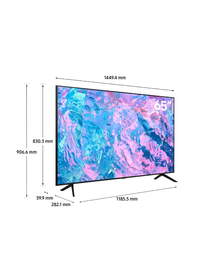 Samsung - 55Inch Crystal UHD 4K Smart TV 2023 UA55CU7000UXZN  JVC Soundbar 55CU7000+TH-N322B Black - Image 1