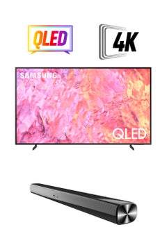 55 Inch QLED 4K Smart TV 2023 With JVC Soundbar 55Q60C+TH-N322B Titan Gray