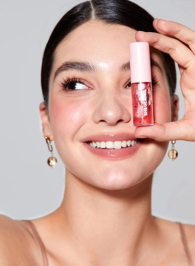 SHEGLAM Jelly Wow Hydrating Lip Oil-Berry Involved Pink  - Image 5