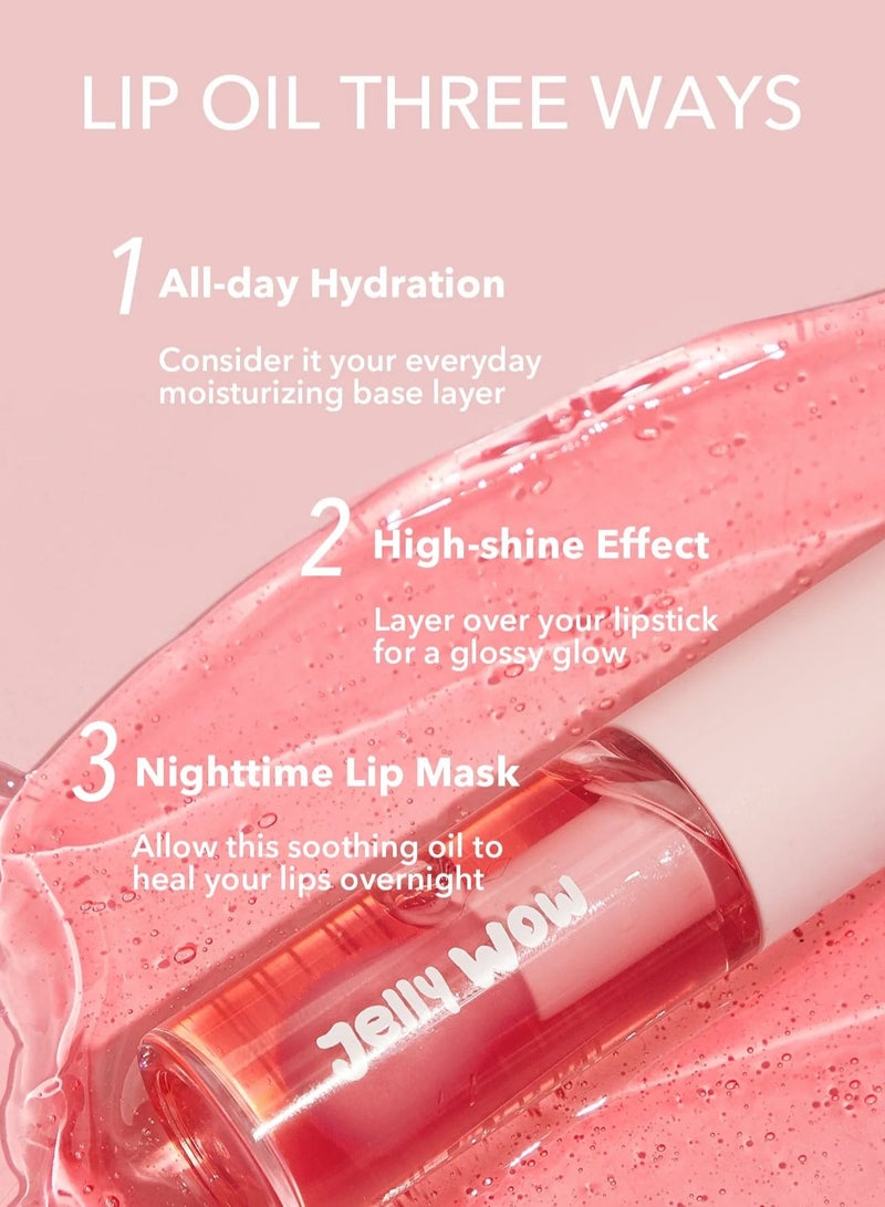 SHEGLAM Jelly Wow Hydrating Lip Oil-Berry Involved Pink  - Image 3