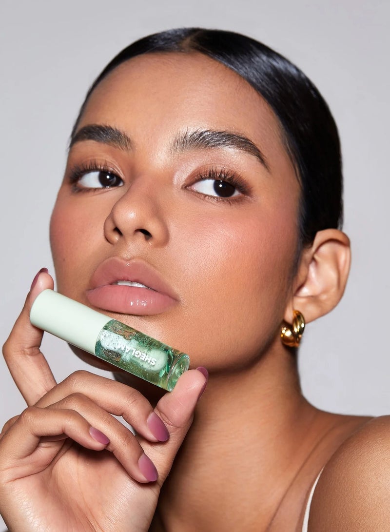 SHEGLAM Jelly Wow Hydrating Lip Oil- Green Apple Envy Green - Image 3