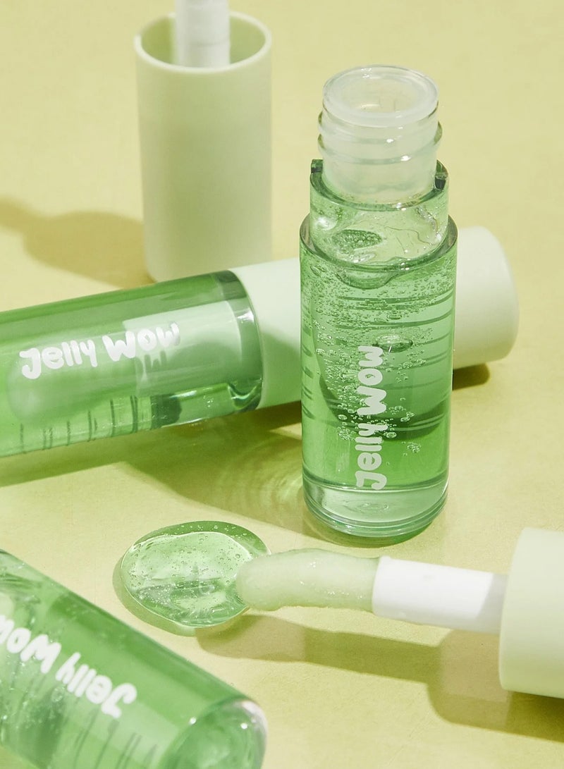 SHEGLAM Jelly Wow Hydrating Lip Oil- Green Apple Envy Green - Image 4