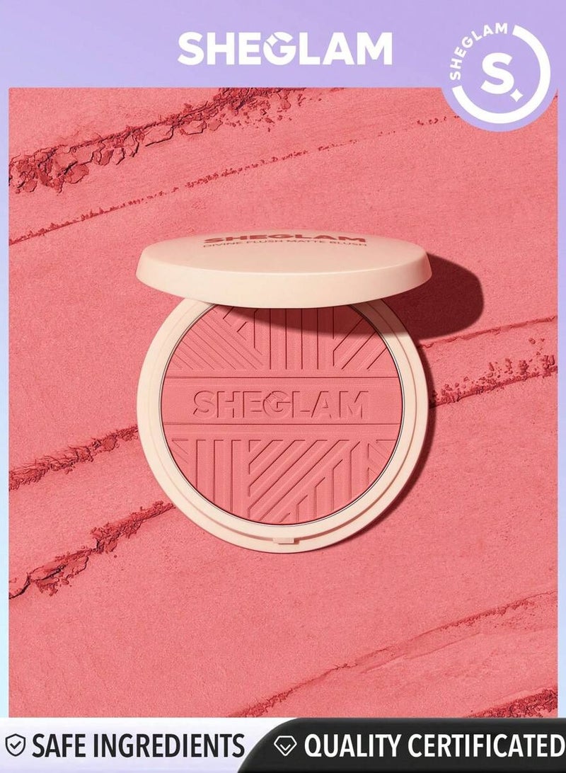 SHEGLAM Divine Flush Matte Blush - High And Dry Pink