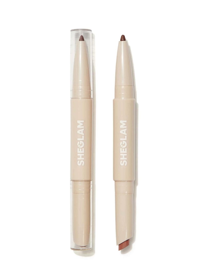 SHEGLAM Glam 101 Lipstick And Lip Liner Duo - Deep Caramel Brown  - Image 1
