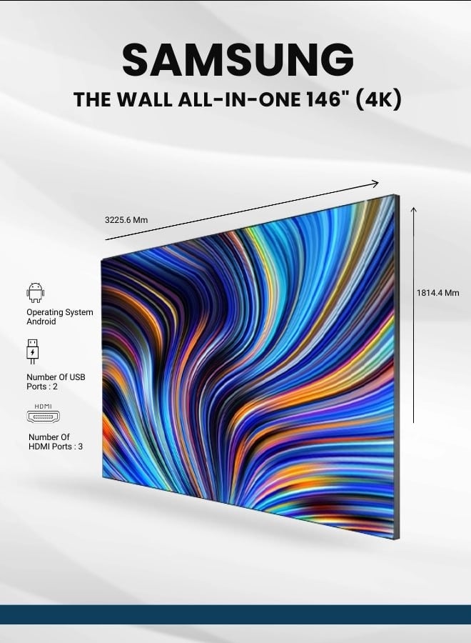 Samsung - The Wall Series - 146 Inch 4K STW-146-0.8MM-AIO Black - Image 1
