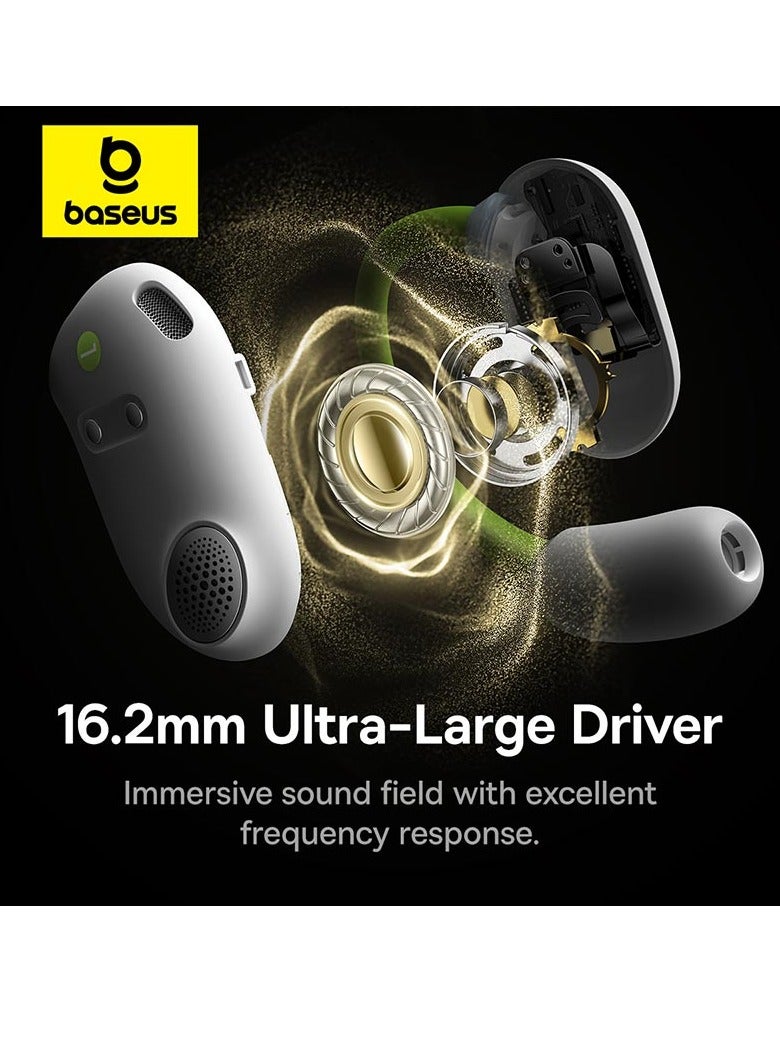 Baseus - Eli Sport 1 Open Ear Air Conduction Earphones Bluetooth 5.3 Wireless Earbuds With Earhooks 30H Battery Life IPX4 Waterproof Immersive Stereo Sound Headphone For Workout/Gym/Running And Many More Green - Image 1