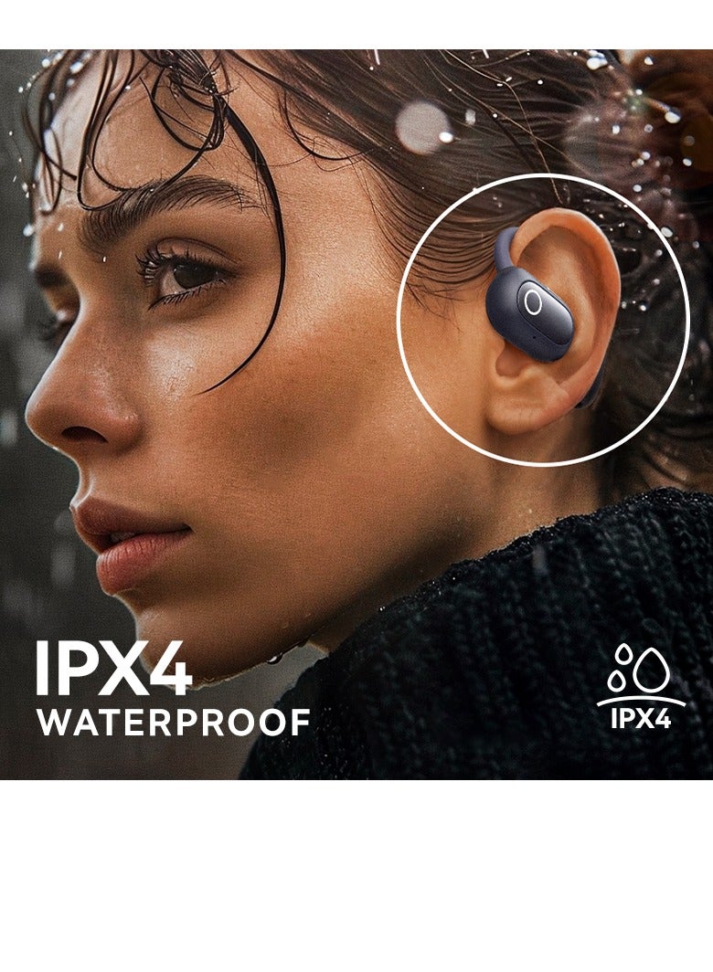 Baseus - Eli Sport 1 Open Ear Air Conduction Earphones Bluetooth 5.3 Wireless Earbuds With Earhooks 30H Battery Life IPX4 Waterproof Immersive Stereo Sound Headphone For Workout/Gym/Running And Many More Green - Image 1