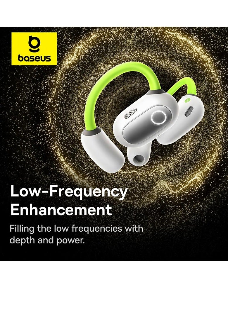 Baseus - Eli Sport 1 Open Ear Air Conduction Earphones Bluetooth 5.3 Wireless Earbuds With Earhooks 30H Battery Life IPX4 Waterproof Immersive Stereo Sound Headphone For Workout/Gym/Running And Many More Green - Image 1