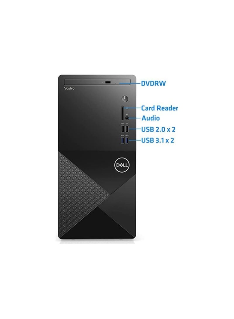 DELL - Vostro 3910 Business Desktop PC With Intel Core i7-12700 Processor/8GB DDR4 RAM/512GB NVME SSD/1TB HDD/Windows 11 Pro/Integrated Intel Card HDMI VGA/ Black - Image 1