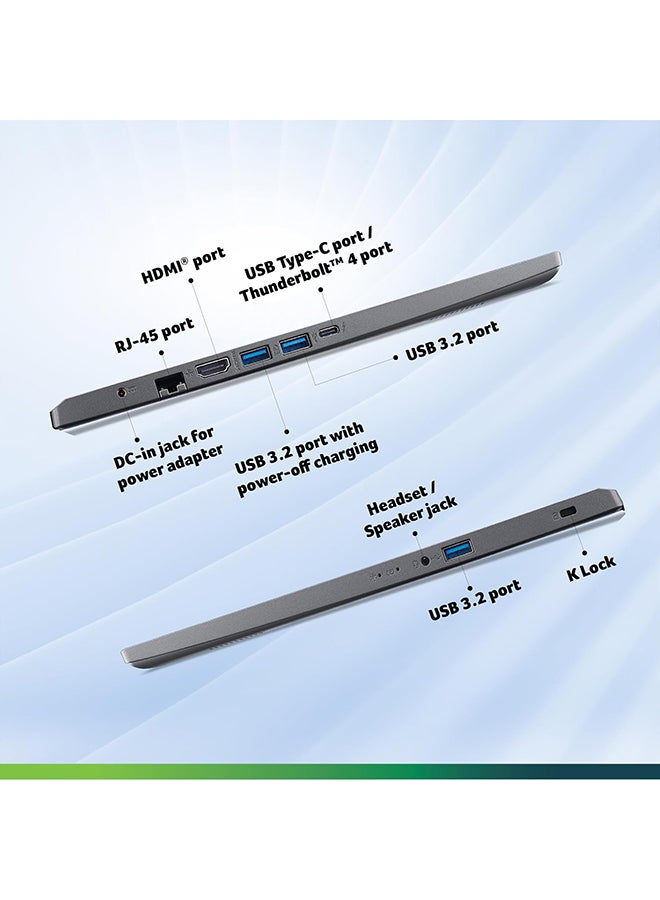 Acer Aspire 5 A515 Notebook With 12th Gen Intel Core i7-12650H 10 Cores Upto 4.70GHz/16Gb DDR4 Ram/1Tb Ssd Storage/Intel Iris XE Graphics/15.6" FHD IPS SlimBezel Display/Win 11 Home English/Arabic Steel Gray English/Arabic Steel Gray - Image 3