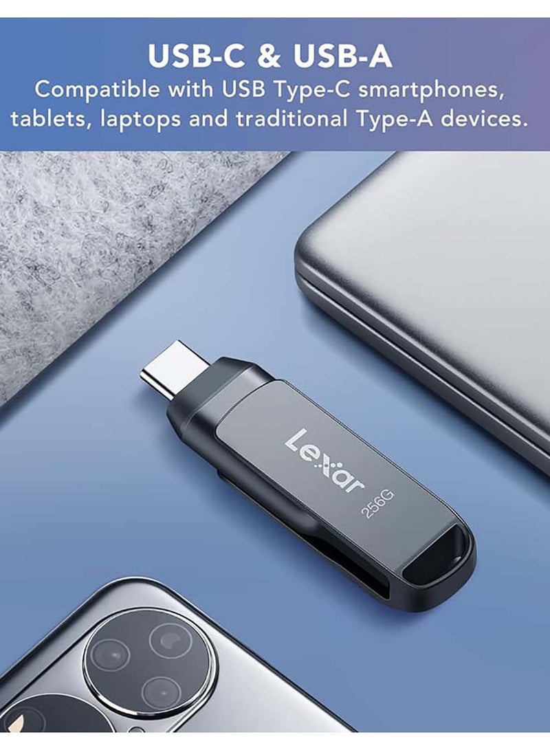 Lexar - 128GB USB 3.2 Gen 1 Flash Drive, USB-A & USB C USB Stick up to 130MB/s Read, Type-C Thumb Drive Swivel Design, Jump Drive for USB3.0/USB2.0, Memory Stick for Android Device/Tablet/Laptop/PC/Phone 128 GB - Image 1