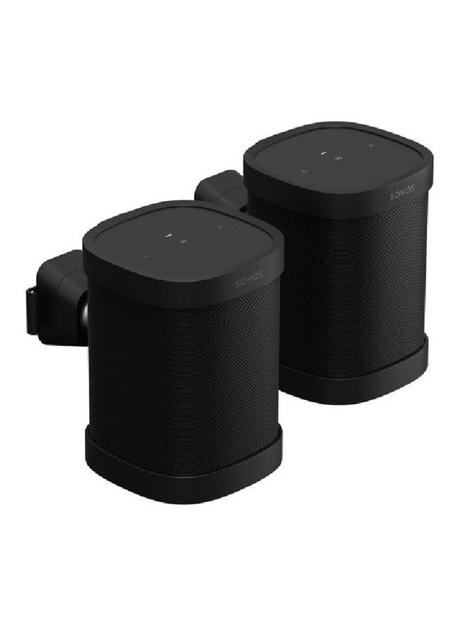 Sonos Wall Mounts for One and PLAY (Pair) SS1WMWW1BLK Black  - Image 2