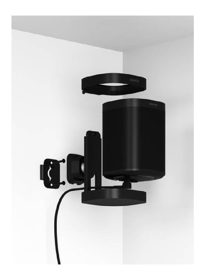 Sonos Wall Mounts for One and PLAY (Pair) SS1WMWW1BLK Black  - Image 3