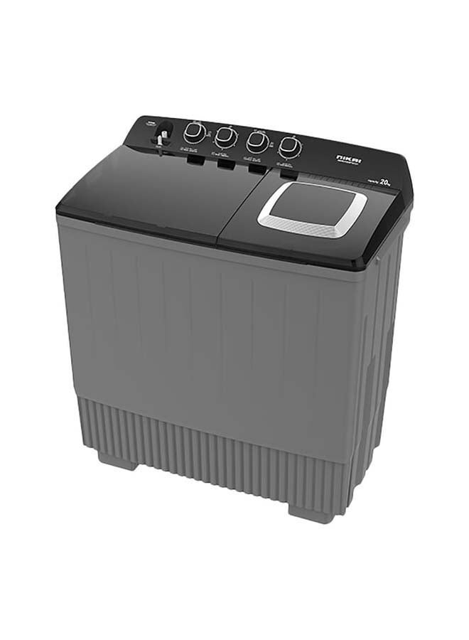 نيكاي 20Kg Semi-Automatic Twin-Tub Washing Machine, 20Kg Wash and 12Kg Spin Capacity with Magic Cleaning Filter, Air Turbo-Powerful Circulation - 20 kg 61 kW NWM2000SPN23U Black  - Image 2