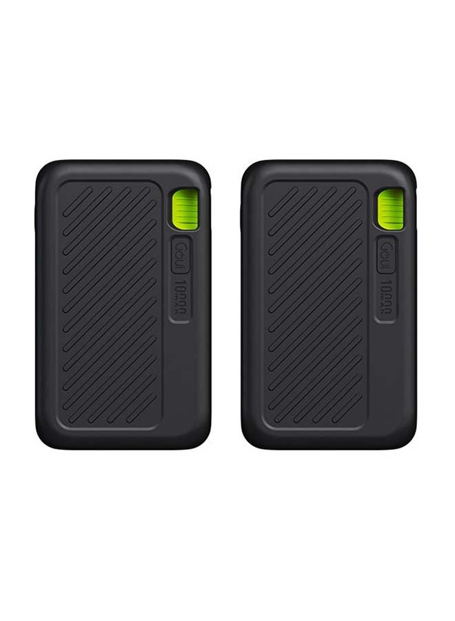 Goui - 10 mAh Package 2xSingi Power Bank 10,000mAh Black – Dual Charging Function, High Compatibility with Smartphones, Tablet PC, Gaming Headsets, Bluetooth Headsets, MP3/MP4 Players Increasingly – Integrated, all-in-one design to charge your devices anytime you want 10mAh Place Black - Image 1
