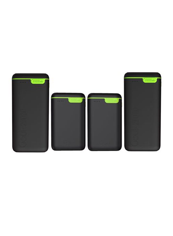 Goui - Kigo 2 x 10,000mAh & 2 x 20,000mAh Portable Power Bank Bundle – High-Capacity, Dual Charging Design for Smartphones, Tablets, Garmin Devices, MP3/MP4 Players, and Bluetooth Devices – Convenient, Compact, and Travel-Friendly for Instant Power Anytime, Anywhere Black - Image 1