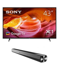 Sony 43 Inch HDR Google TV In 4K With A Billion Colors With JVC Soundbar KD-43X75K  +TH-N322B Black  - Image 1