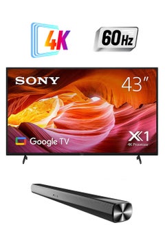 سوني تلفزيون جوجل 43 بوصة HDR بدقة 4K مع مليار لون مع مكبرات الصوت JVC  - Image 1