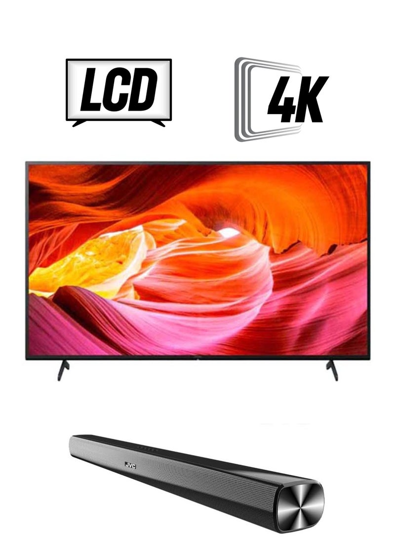 Sony 50 Inch 4K HDR Google TV In 4K With A Billion Colors And Dolby Audio-2022 Model With JVC Soundbar KD-50X75K  +TH-N322B Black  - Image 1