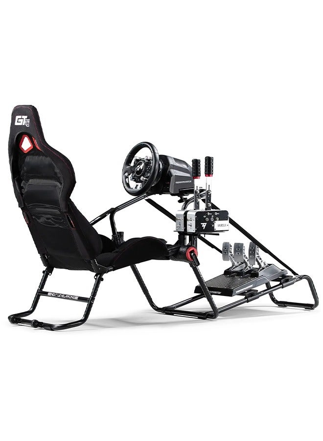 next level RACING - GTLite Pro Racing Cockpits Foldable And Rollaway Design Entry-Level DD Wheelbases Up To 13 Nm Shifter Support Included Foam-Padded Backrest - Image 1
