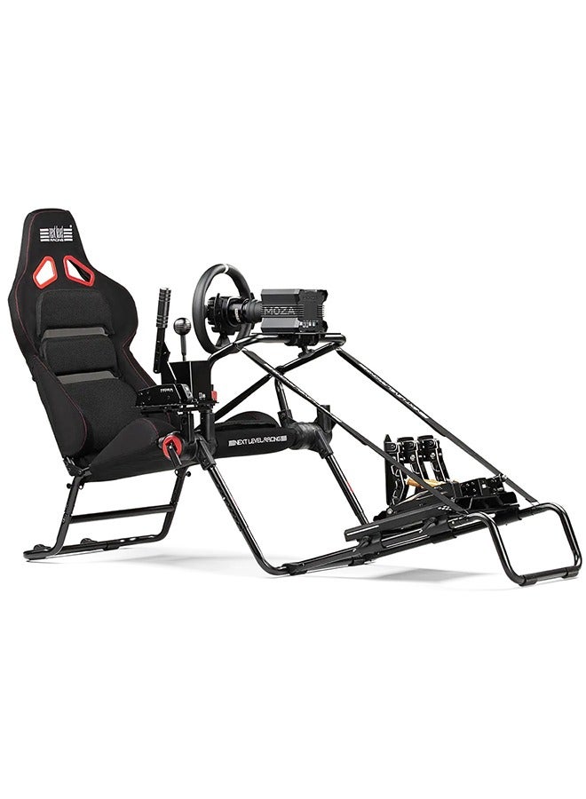 next level RACING - GTLite Pro Racing Cockpits Foldable And Rollaway Design Entry-Level DD Wheelbases Up To 13 Nm Shifter Support Included Foam-Padded Backrest - Image 1