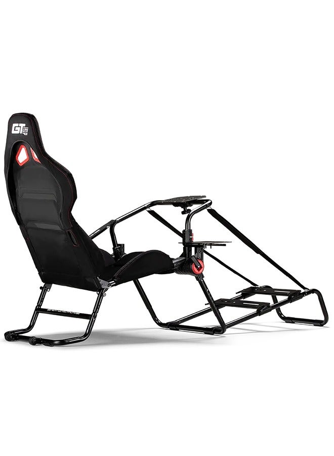 next level RACING - GTLite Pro Racing Cockpits Foldable And Rollaway Design Entry-Level DD Wheelbases Up To 13 Nm Shifter Support Included Foam-Padded Backrest - Image 1