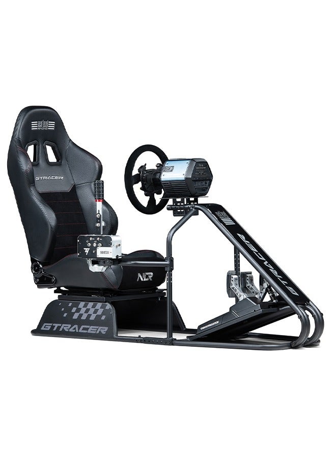 next level RACING GTRacer Racing Cockpits Adjustable Wheel And Shifter Plate 13Nm Direct Drive Wheels Premium Reclining GT Style Seat Seat Slider 130Kg Max Weight - Image 1