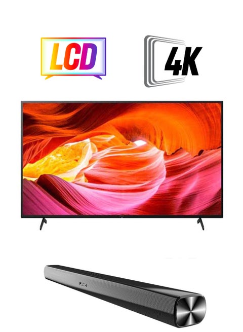65 Inch 4K HDR Google TV With A Billion Colors And Dolby Audio-2022 Model With JVC Soundbar KD-65X75K   +TH-N322B Black