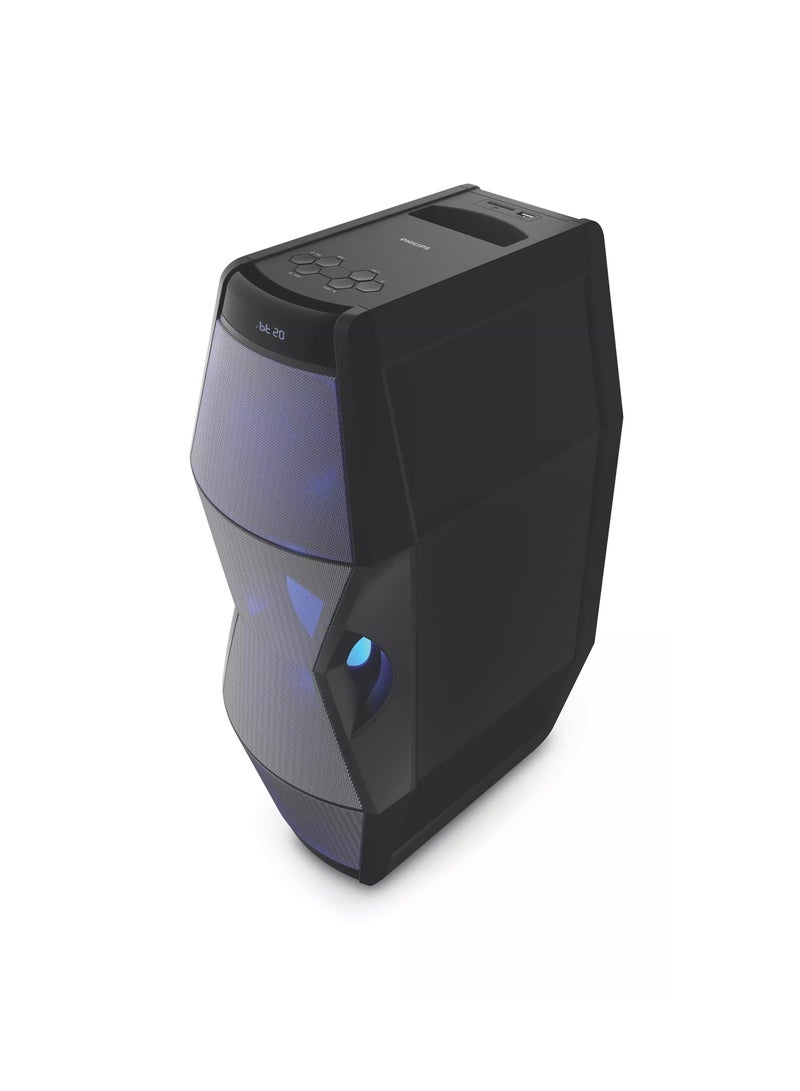 Philips Audio 2.1 Channel 100W Portable Bluetooth Party Speaker with Integrated Subwoofer And LED Light MMS2200B black - Image 2