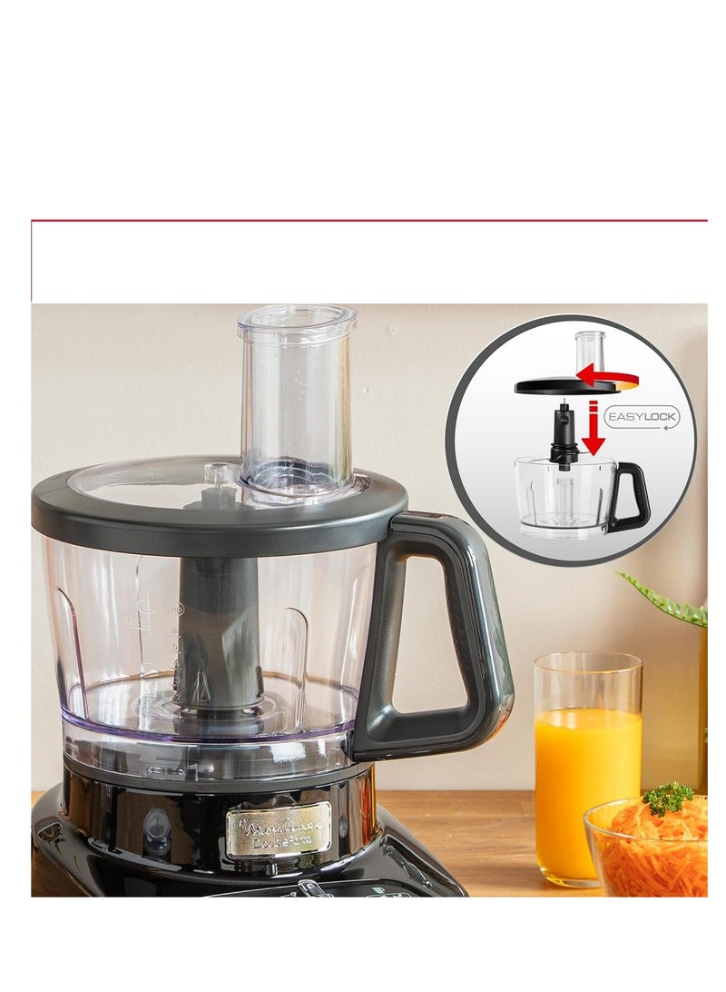Moulinex - Moulinex FP821811 DoubleForce Multi-Function Food Processor, Black 3 L 1000 W FP821811 black - Image 1